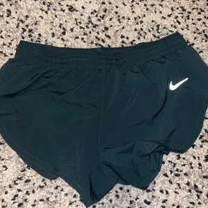 Green High Cut Nike Running Shorts